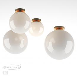 Odeon light 4247/1C HIGHTECH ODL21 271 золотист/металл/белый/акрил Потолочный светильник IP44 E27 LED max 5W BOSCO  - 5 купить